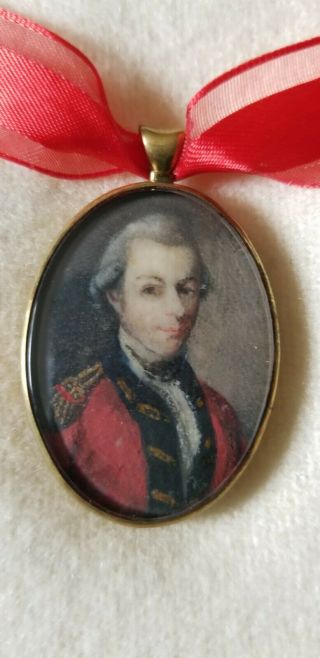 British Officer,  Portrait Miniature,  Circa 1775,  Rev War
