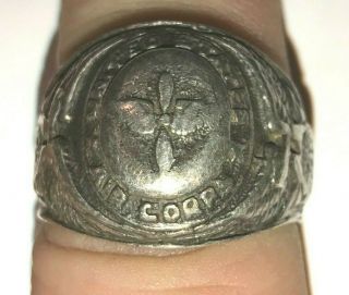Authentic Ww2 Us Army Air Corps Sterling Silver Ring