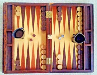 Handmade Backgammon Game Set By Don Shoemaker -
