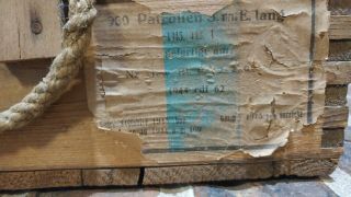 WWII German Ammunition Box with labels,  appears to be shipped back by GI 11