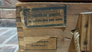 WWII German Ammunition Box with labels,  appears to be shipped back by GI 5