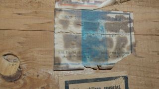 WWII German Ammunition Box with labels,  appears to be shipped back by GI 6