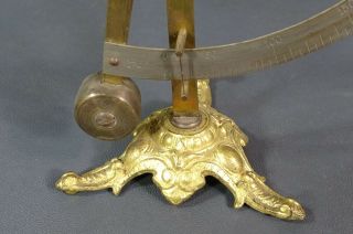 Victorian German Gilt Brass Ornate Base Postal Balance Letter Weight Scales 250g 3