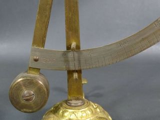 Victorian German Gilt Brass Ornate Base Postal Balance Letter Weight Scales 250g 4