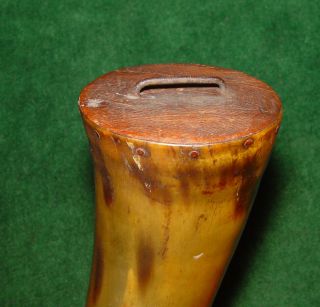 Revolutionary War Era Rifleman ' s Priming Powder Horn Hand Carved Spout 5