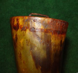 Revolutionary War Era Rifleman ' s Priming Powder Horn Hand Carved Spout 6