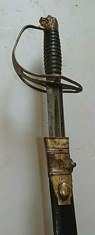 American Revolutionary War British Or American Dog Head Naval Dirk Sword 1775