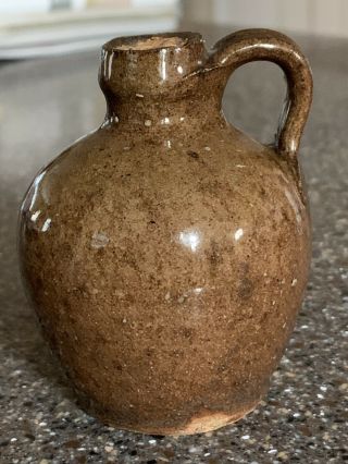Edgefield Pottery Alkaline Glazed (rare) Small Attr.  Landrum Jug