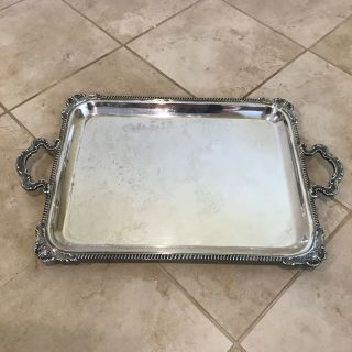 Camusso Sterling Silver Rectangular Tray / Platter With Handles