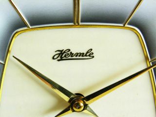 A DREAM IN BLACK LATER ART DECO HERMLE CHIMING MANTEL CLOCK FROM 50´S 8