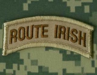 Operation Iraqi Freedom Oif Baghdad Airport Road War Trophy Dcu Tab: Route Irish