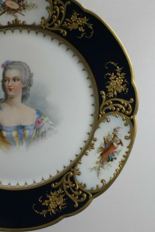 Exquisite French SEVRES Hand Painted Porcelain Plate 