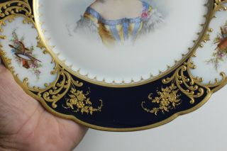 Exquisite French SEVRES Hand Painted Porcelain Plate 