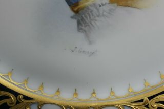 Exquisite French SEVRES Hand Painted Porcelain Plate 