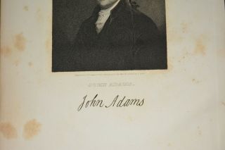 Antique 1834 Engraving of Founding Father President John Adams 3