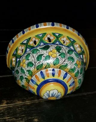 Vintage One of a Kind Sicilian Taormina Wall Pocket Planter/Sconce,  11 