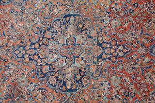 Antique Royal Persian Rug 6.  3ft Floral Rose Decorated Aged c.  1900 ' s Rustic Chic 4