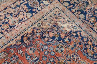 Antique Royal Persian Rug 6.  3ft Floral Rose Decorated Aged c.  1900 ' s Rustic Chic 7