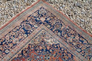 Antique Royal Persian Rug 6.  3ft Floral Rose Decorated Aged c.  1900 ' s Rustic Chic 9