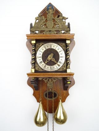 Zaanse Zaandam Warmink Dutch Wall Clock Vintage (junghans Hermle Kienzle Era)