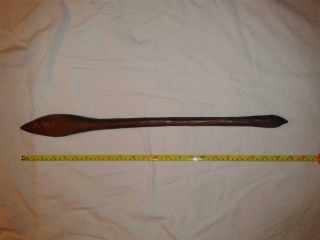 Early - Mid 20th C? Aboriginal Stone Chipped Wood Club.