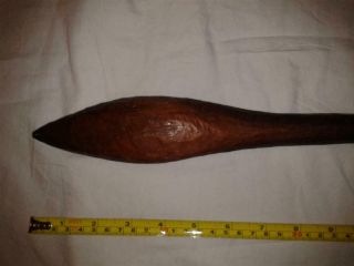 EARLY - MID 20TH C? ABORIGINAL STONE CHIPPED WOOD CLUB. 2
