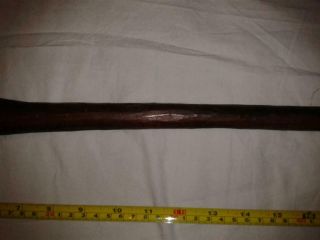 EARLY - MID 20TH C? ABORIGINAL STONE CHIPPED WOOD CLUB. 3