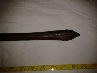 EARLY - MID 20TH C? ABORIGINAL STONE CHIPPED WOOD CLUB. 4