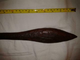 EARLY - MID 20TH C? ABORIGINAL STONE CHIPPED WOOD CLUB. 6