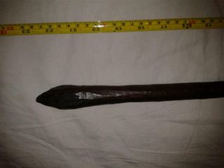 EARLY - MID 20TH C? ABORIGINAL STONE CHIPPED WOOD CLUB. 8