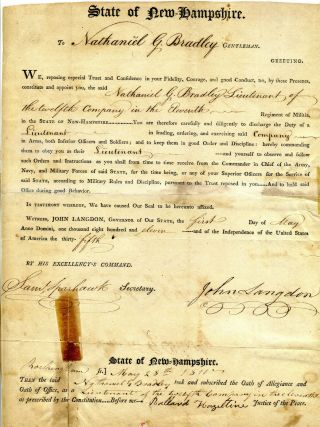 Revolutionary War John Langdon Hampshire Signer Of The U.  S.  Constitution