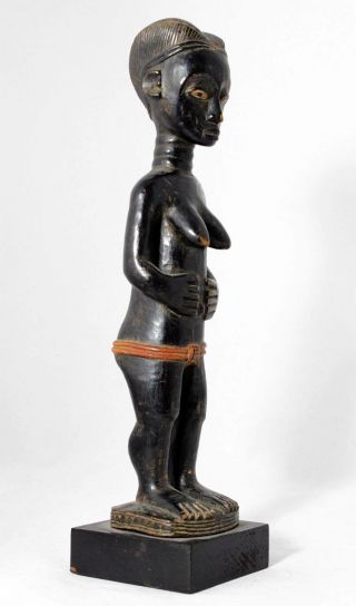 African wooden statue,  female figure Akan Gold Coast / Ghana 7