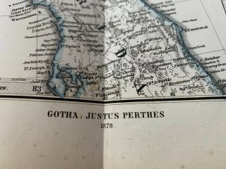 1878 Map of Virginia,  Kentucky,  Tennessee,  Alabama,  Georgia,  Florida,  Carolinas 5