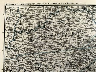 1878 Map of Virginia,  Kentucky,  Tennessee,  Alabama,  Georgia,  Florida,  Carolinas 6