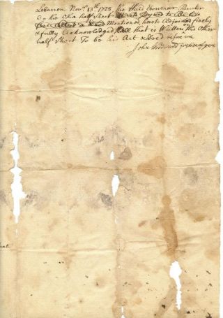 1728 Colonial Lebanon CT Power of Attorney Document SIGNED Jonathan Trumbull 4