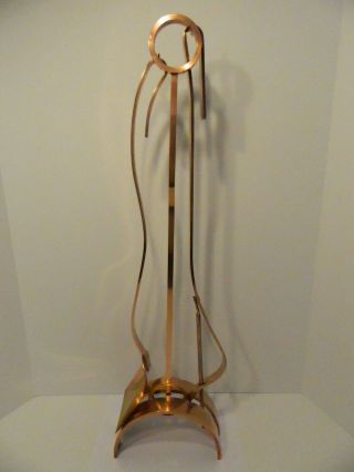 Mid - Century Modern Donald Deskey Design Fireplace Tool Set Copper O/ Brass