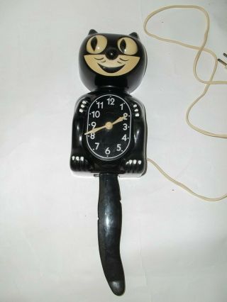 Vintage Kit Cat Klock Clock By Allied Mfg Electric Cat Model D3,