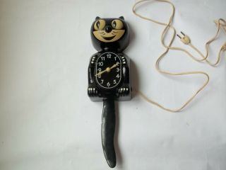 Vintage Kit Cat Klock Clock by Allied MFG Electric Cat Model D3, 2