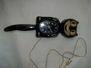 Vintage Kit Cat Klock Clock by Allied MFG Electric Cat Model D3, 7