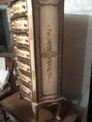 Vintage Italian Florentine Lingerie Chest of Drawers (Hand painted) 3