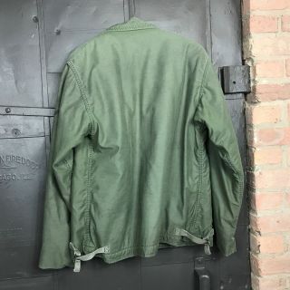 Vintage 80s USN A - 1 Green Deck Utility Jacket Coat Sz Large 6