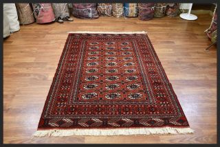 Perfect Handwoven Red Bokhara 5x7 Persian Oriental Area Rug