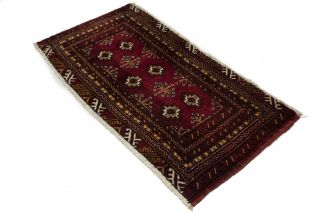 Small Handmade Vintage Turkoman 2X4 Persian Area Rug Oriental Home Décor Carpet 10