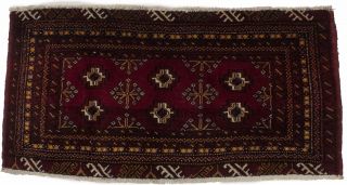 Small Handmade Vintage Turkoman 2x4 Persian Area Rug Oriental Home Décor Carpet