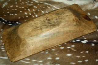 Carved Wooden Dough Bowl Primitive Wood tray Trencher Rustic Home Decor 26 inch 3