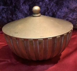 1940s Tinos Bronce Bronze Bowl Made In Denmark Art Deco Modern