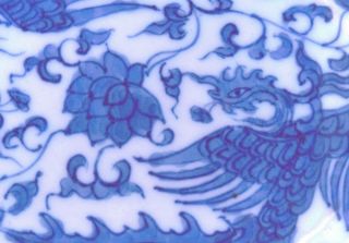 Chinese porcelain bowl Chinese blue & white chenghua mk hardwood stand china 4