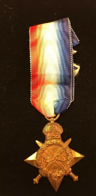 Wwi British Army 1914 - 1915 Star Medal & Ribbon Captain Jd Morgan W Note Canada