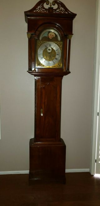 1770 - 1790 Longcase Mahogany Grandfather Clock