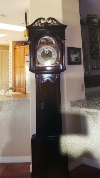 1770 - 1790 Longcase Mahogany Grandfather Clock 2